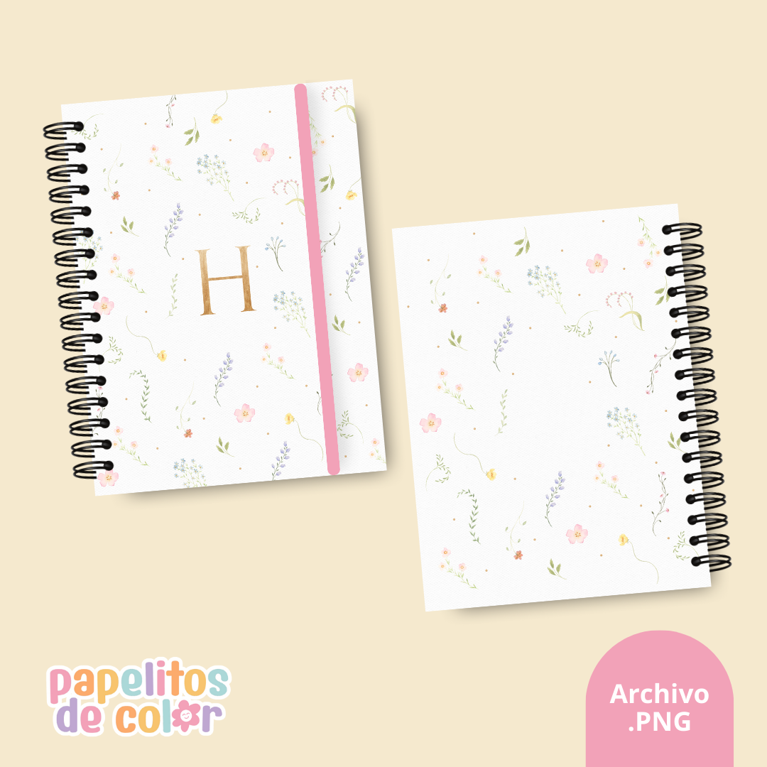 🌷 Pack Portadas ABC – Iniciales Aesthetic ✨