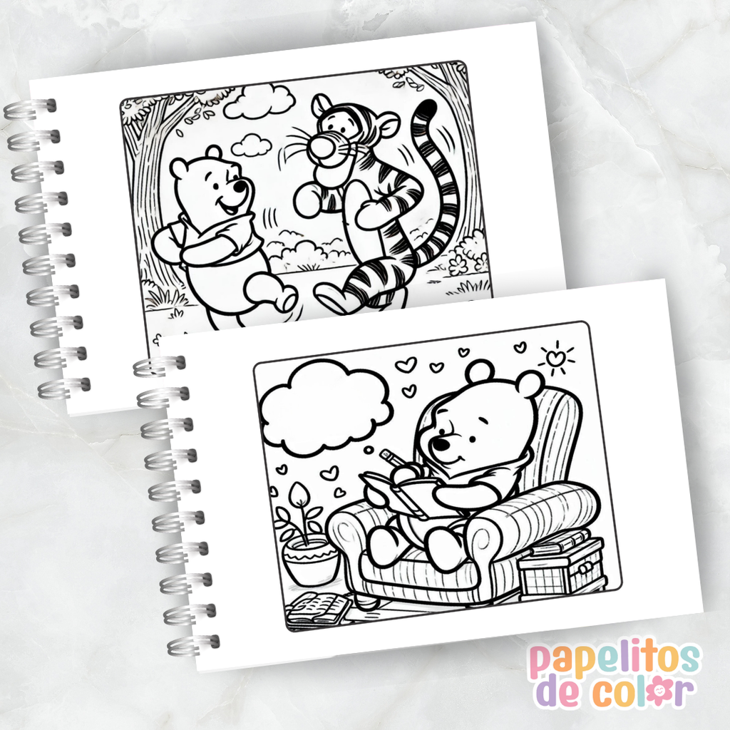🍯🎶 Libro para pintar Pooh 🧸🎨