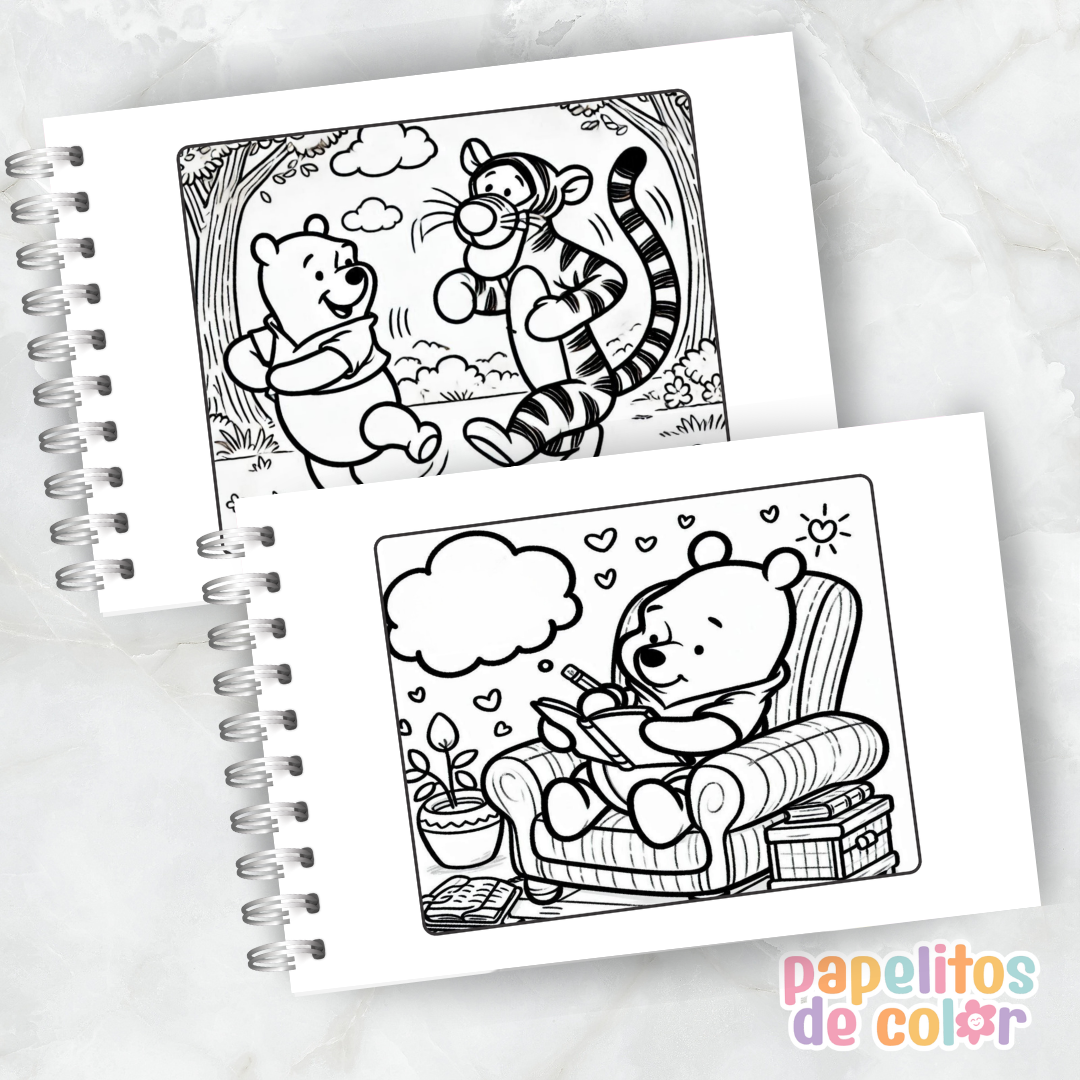 🍯🎶 Libro para pintar Pooh 🧸🎨