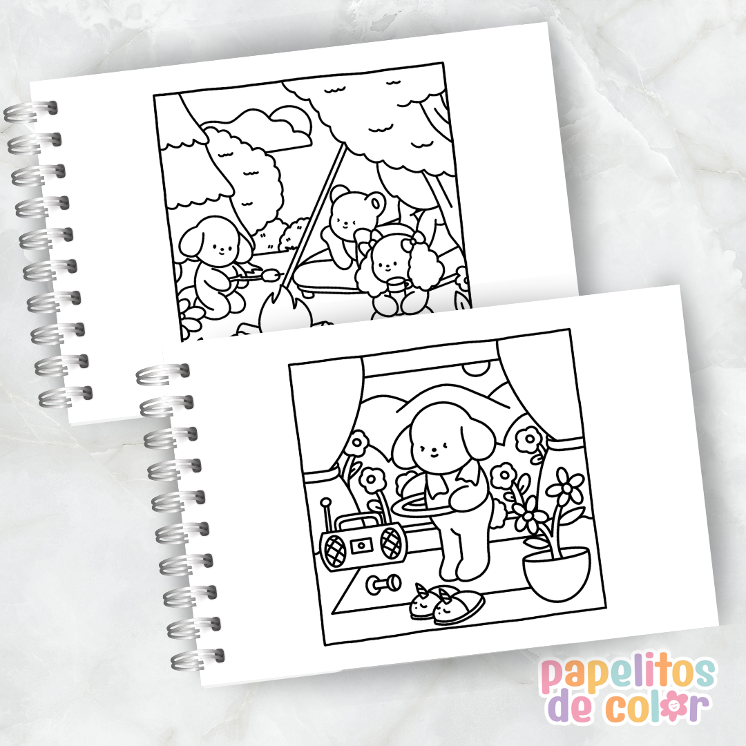 ☁️ Cuaderno para Pintar Comfy Days 2✨