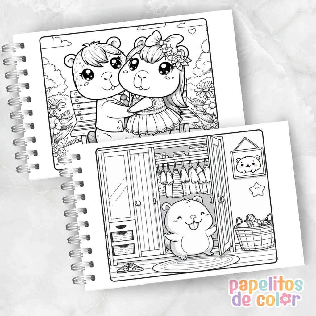 🦫 Libro para Pintar Capibaras Vol. 2  🎨✨