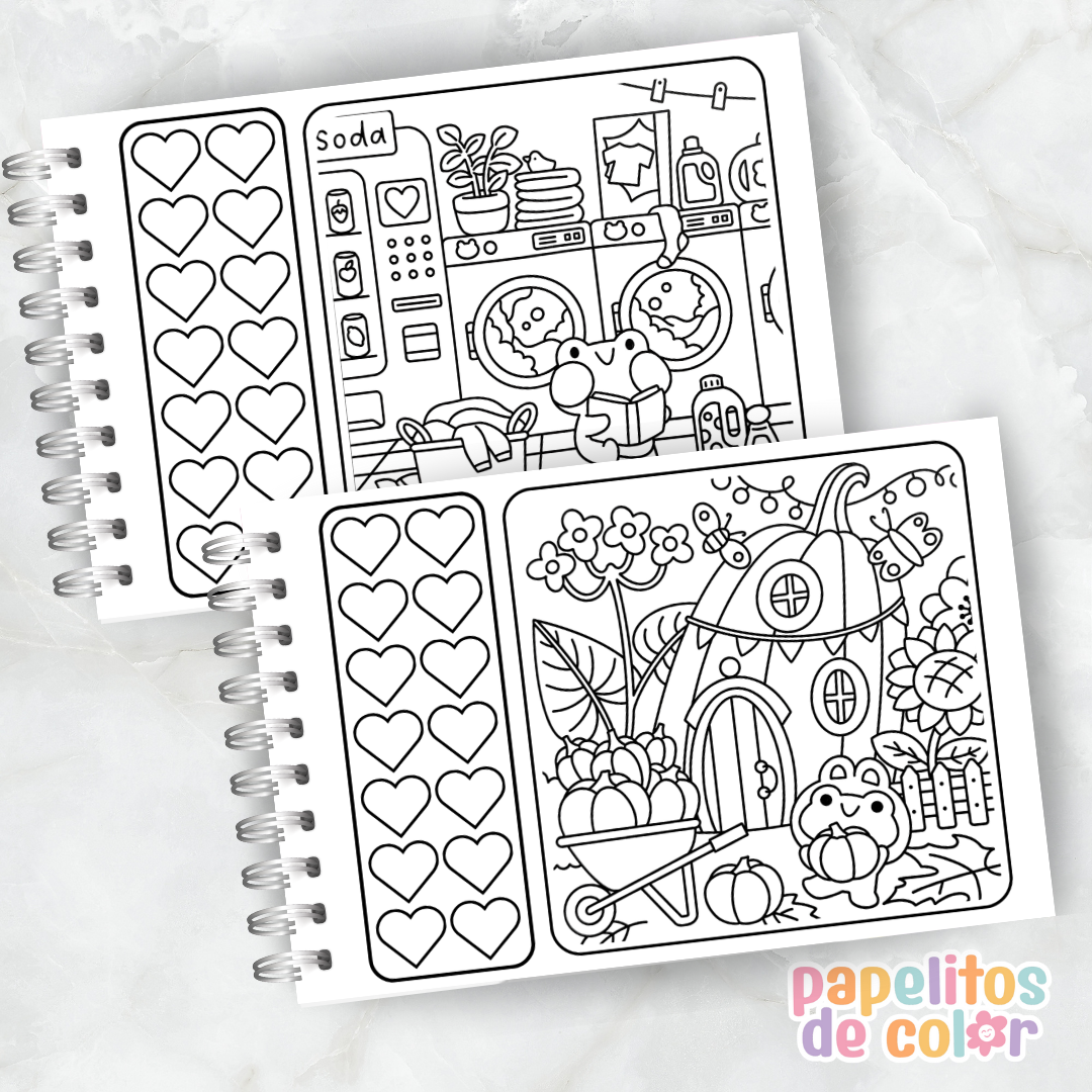 🐸 Libro para Pintar – Froggy Days