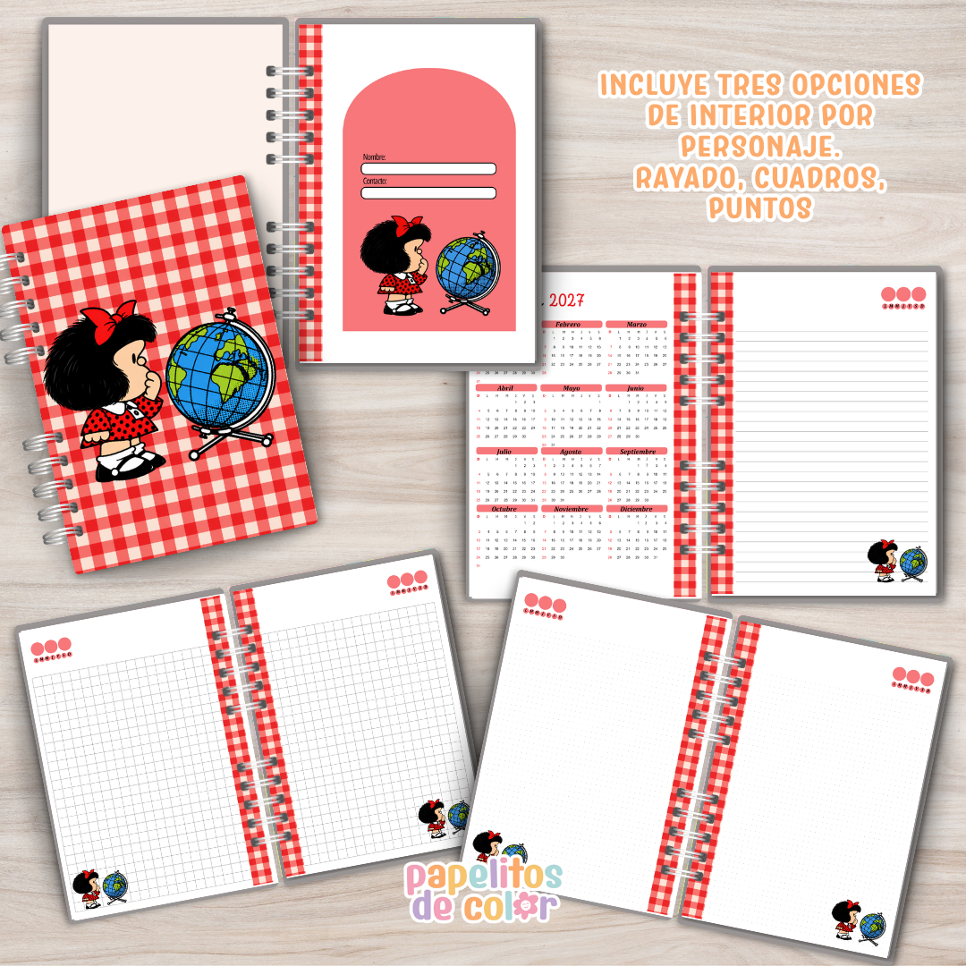 📚 Cuadernos A4 Mafalda 2027