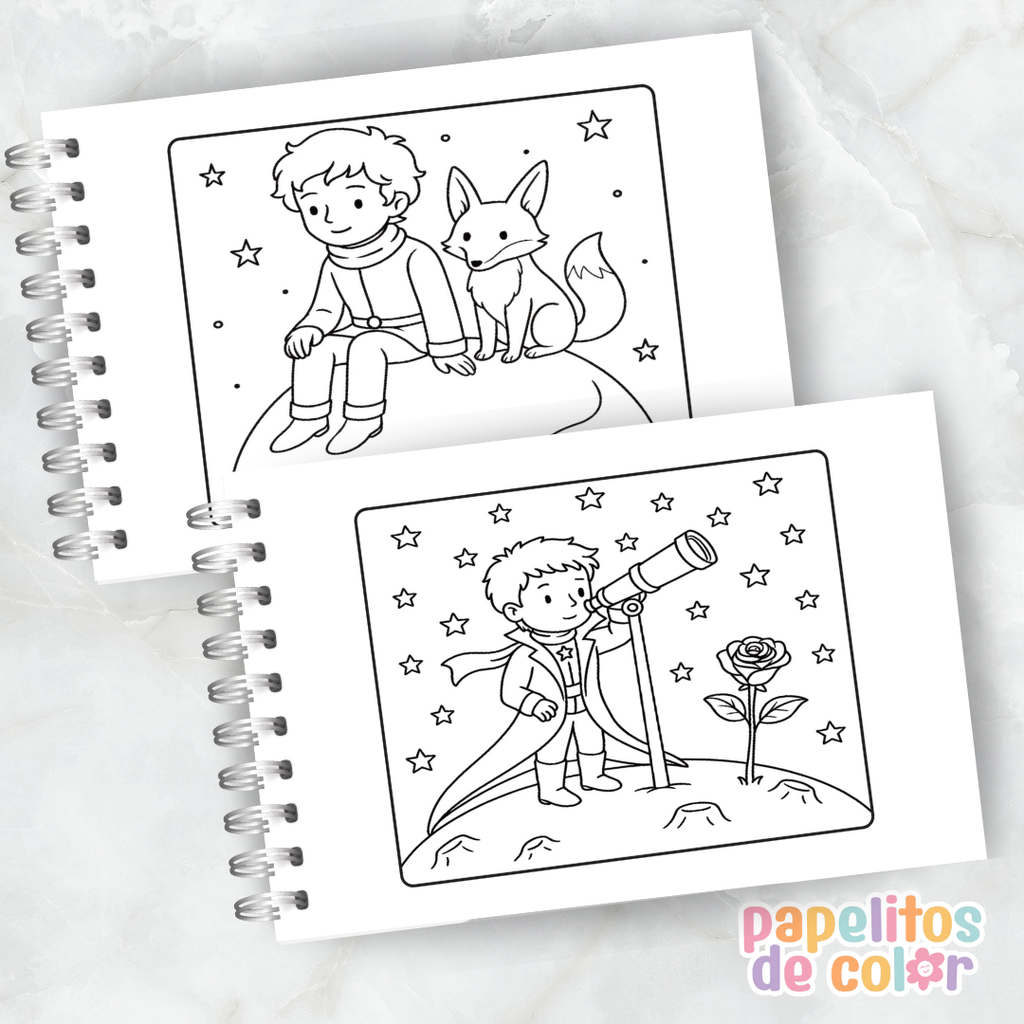 🌟🎶 Libro para pintar El Principito Vol. 2 🌙🎨