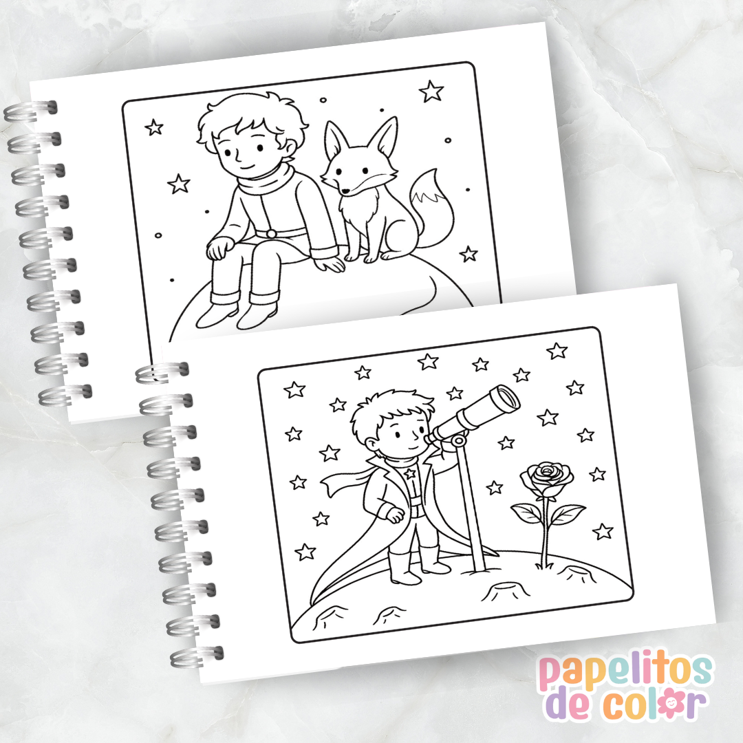 🌟🎶 Libro para pintar El Principito Vol. 2 🌙🎨