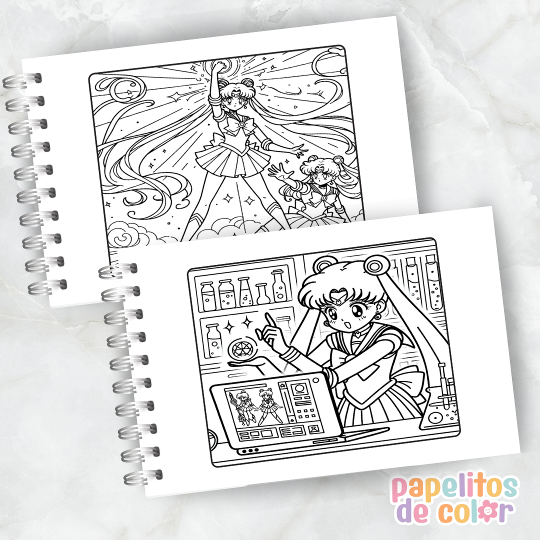 🎨 Libro para Pintar de Sailor Moon 🌙✨