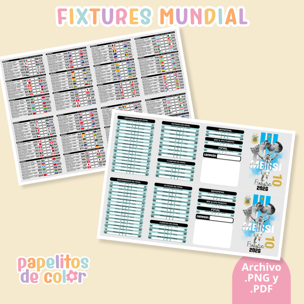 ⚽🐐Calendario Mundial 2026 Messi – Edición Exclusiva 🐐⚽