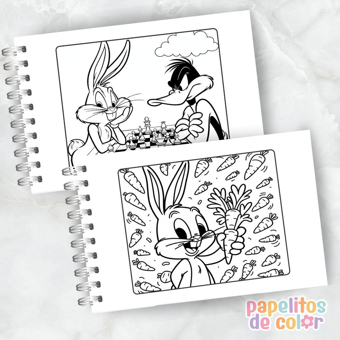🎨 Libro para Pintar de Looney Tunes 🐰✨