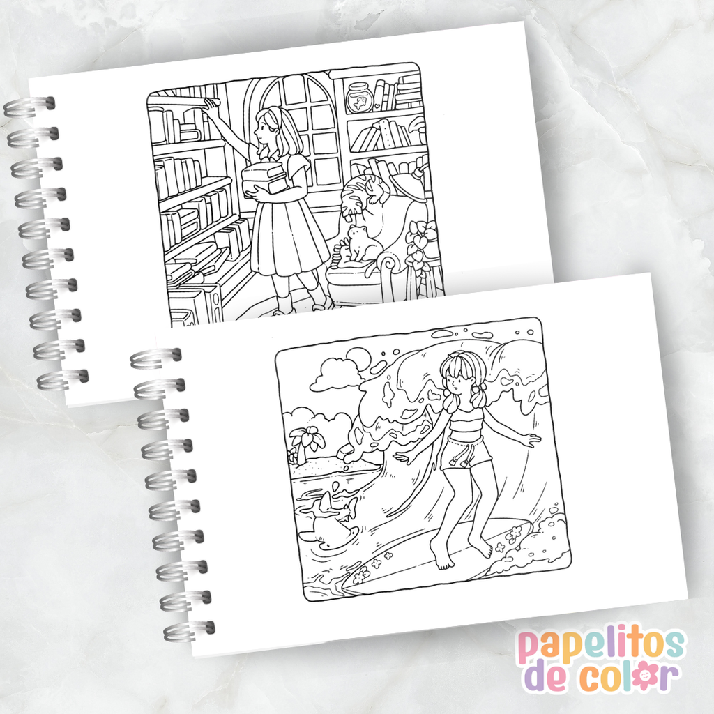 🌸🧘‍♀️ Cuaderno para pintar Mindful Girl ✨🎨