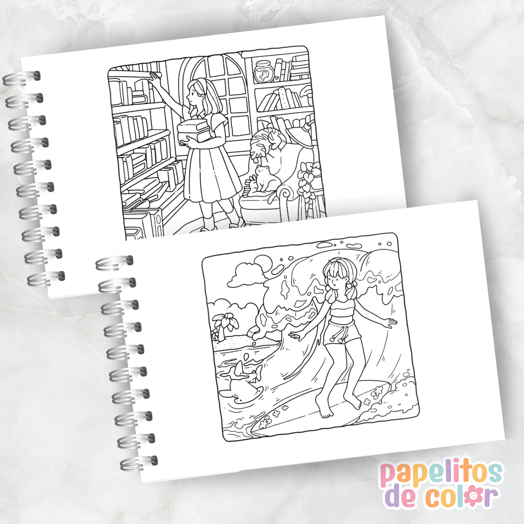 🌸🧘‍♀️ Cuaderno para pintar Mindful Girl ✨🎨