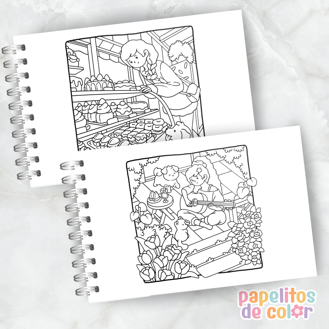 🌼 Cuaderno para Pintar Simple Joys✨