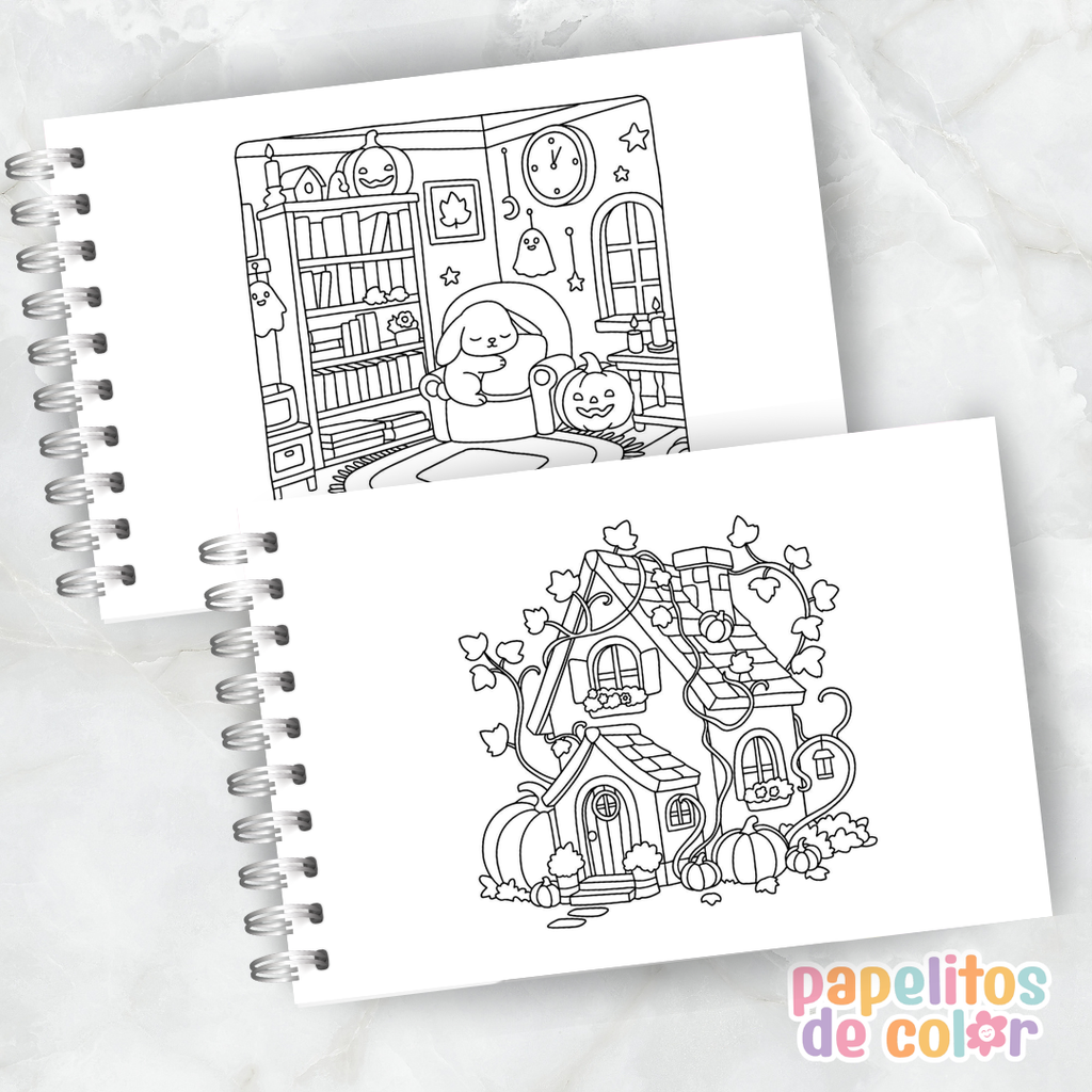 🍂🕯️ Cuaderno para pintar Hyggetober ✨🎨