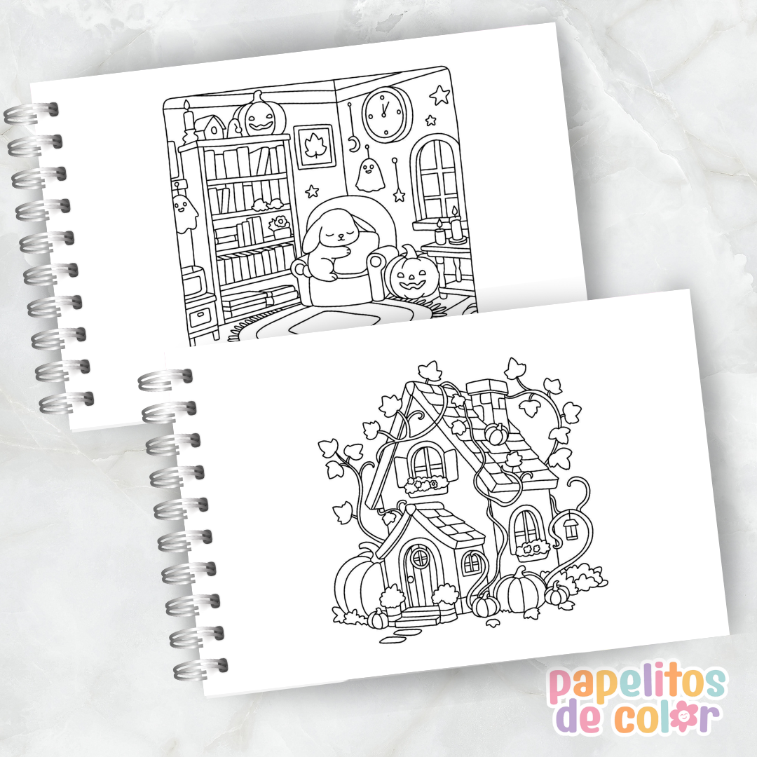 🍂🕯️ Cuaderno para pintar Hyggetober ✨🎨