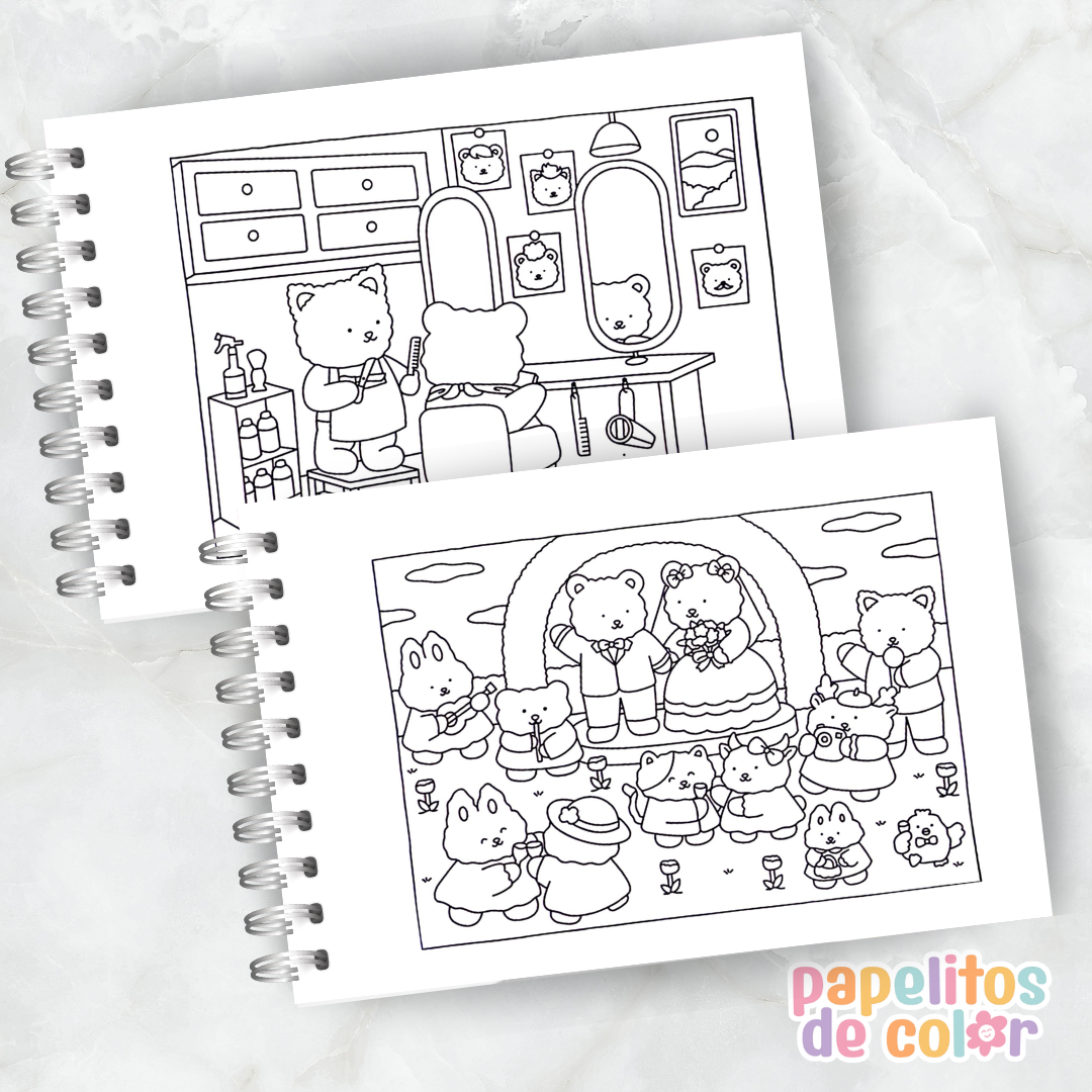 🐻 Libro para Pintar Bearie World  🎨✨