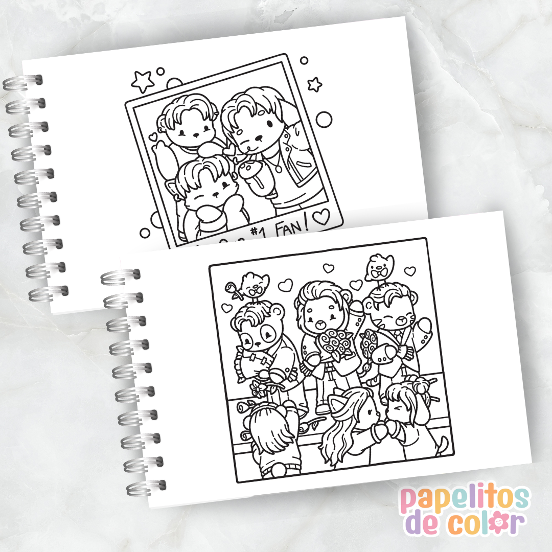 🎶✨ Libro para Pintar Cozy K-Pop 🎨💖