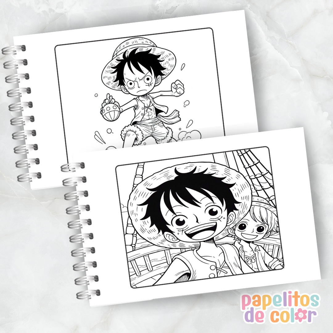 🏴‍☠️🎶 Libro para pintar One Piece 🌊🎨
