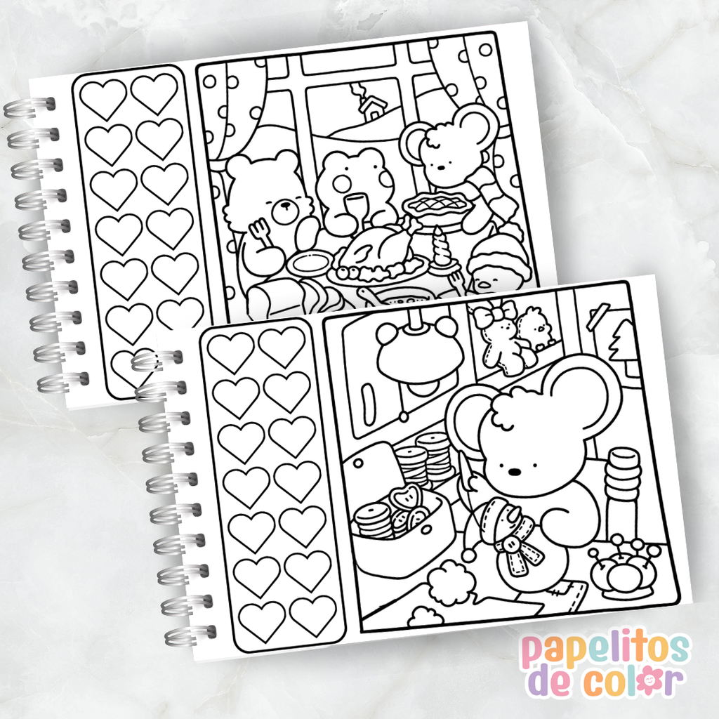 ☕Libro para Pintar - Comfy Days 🐻