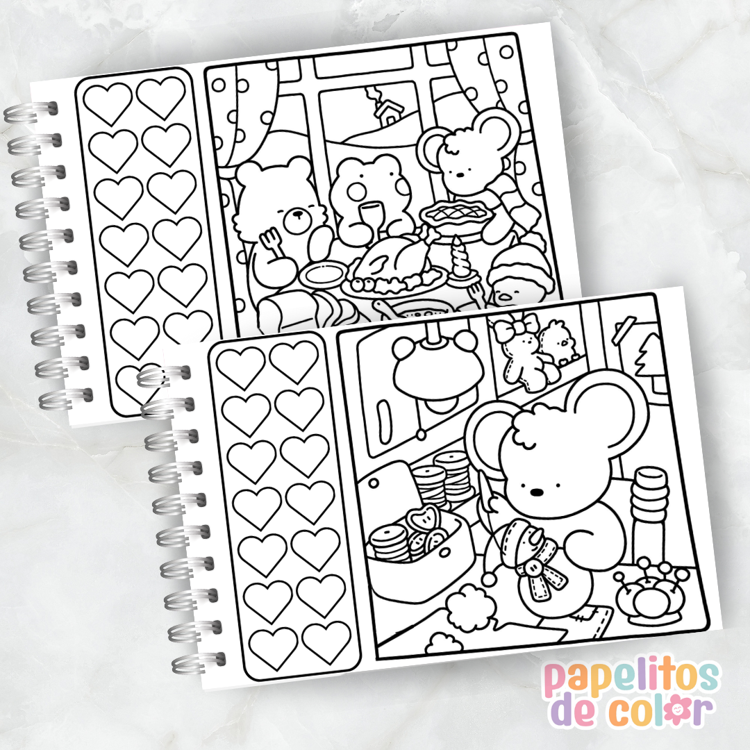 ☕Libro para Pintar - Comfy Days 🐻