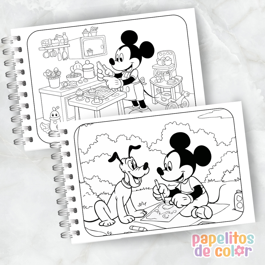 🎨 Libro para Pintar Mickey  🖍️