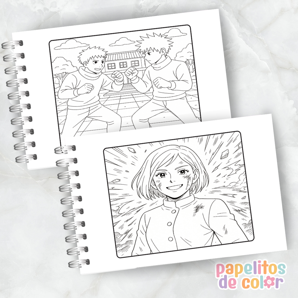 ⚔️ Libro para pintar Jujutsu Kaisen ⚔️