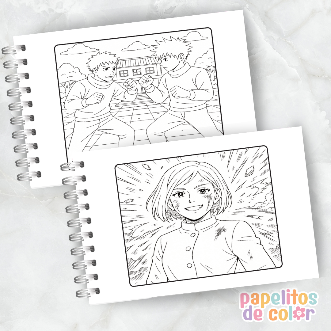 ⚔️ Libro para pintar Jujutsu Kaisen ⚔️