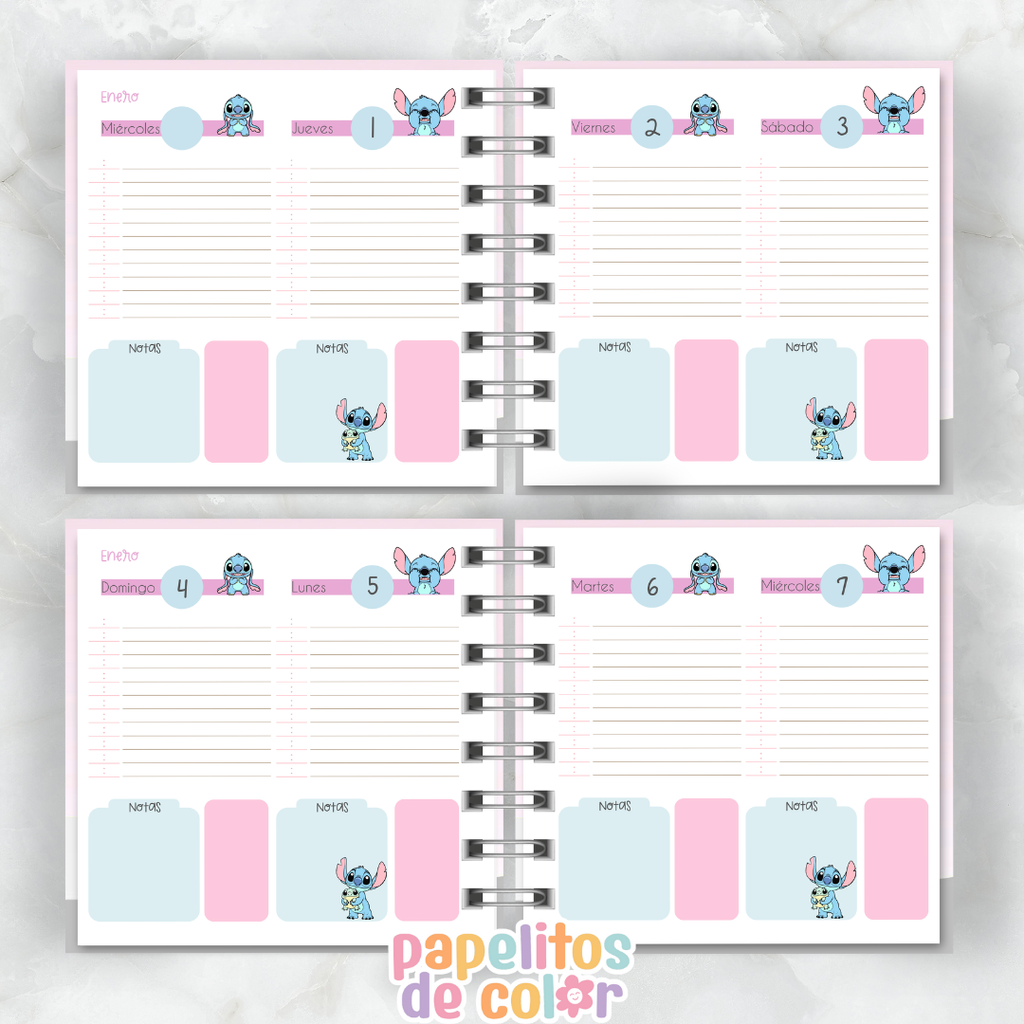 💫 Agenda Stitch 2026 (15x15 cm)