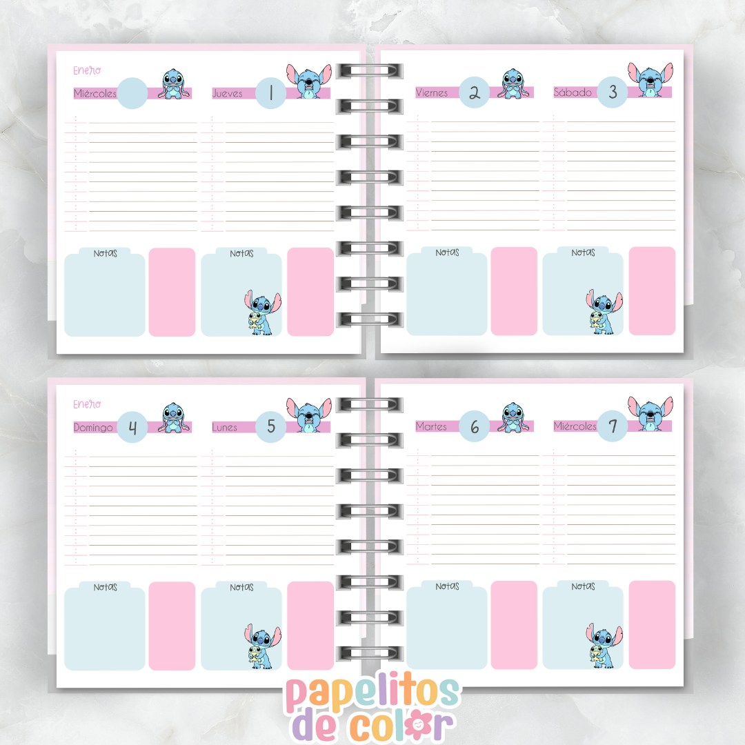 💫 Agenda Stitch 2026 (15x15 cm)