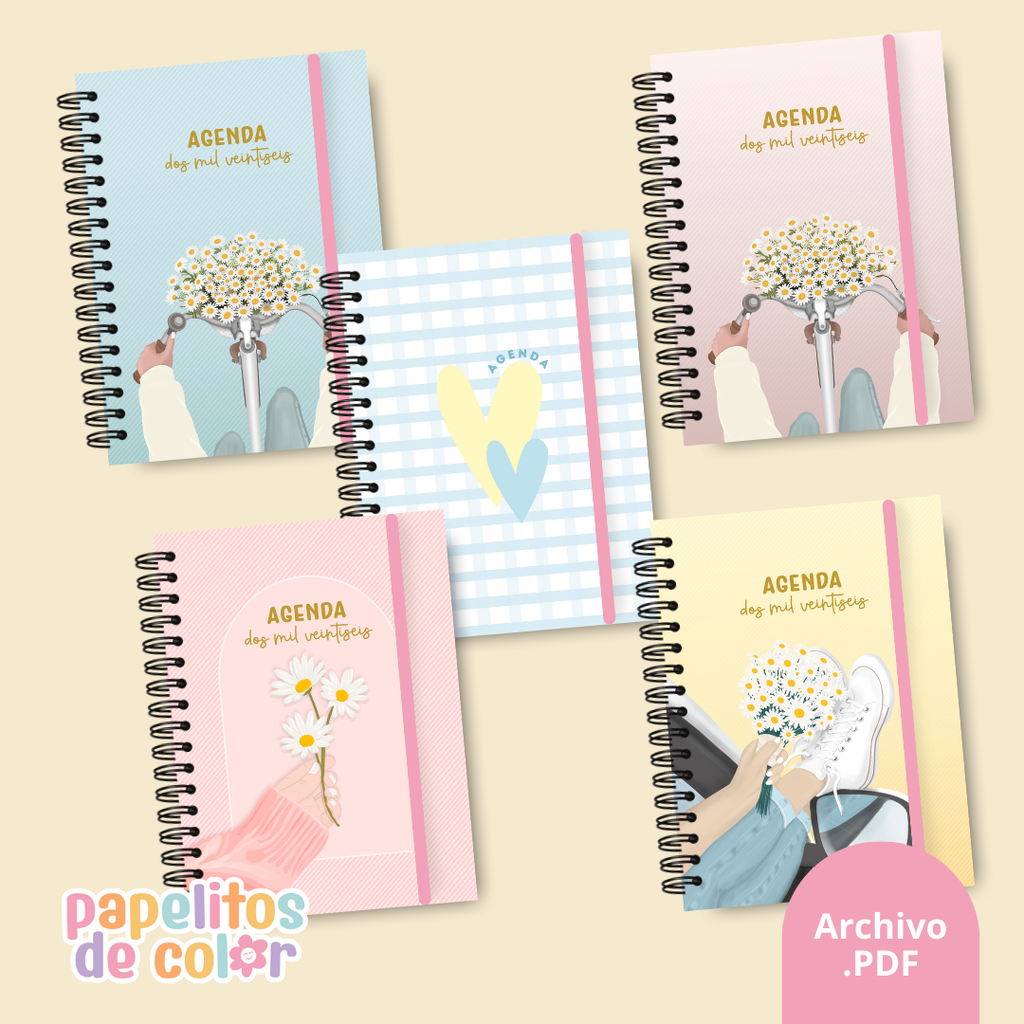 Pack 25 Portadas Agendas – Kit 6