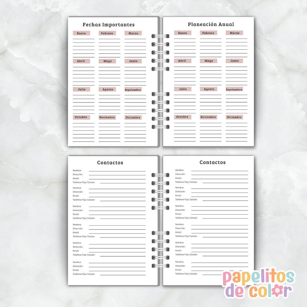 📘 Agenda Diaria Masculina 2026