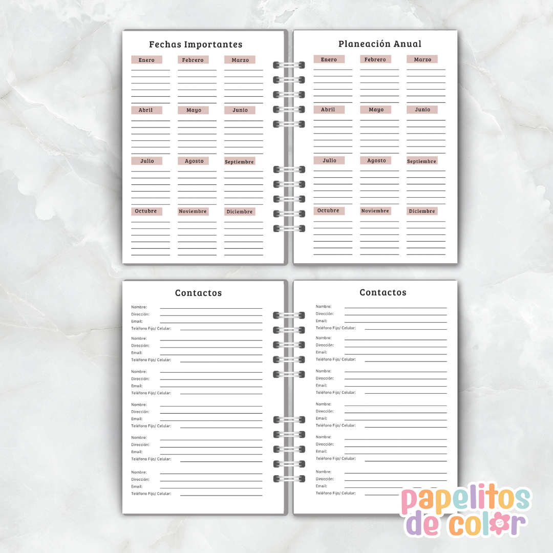 📘 Agenda Diaria Masculina 2026