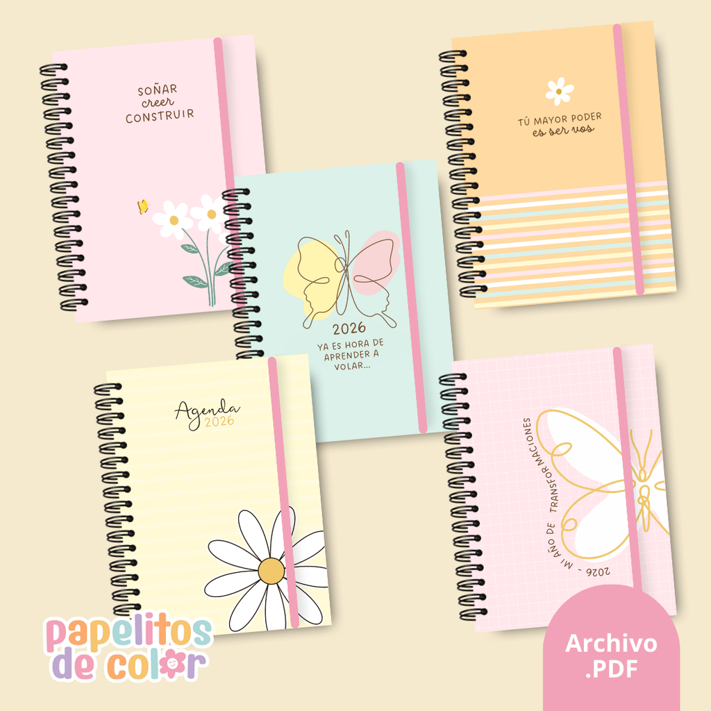 Pack 25 Portadas Agendas - Kit 5