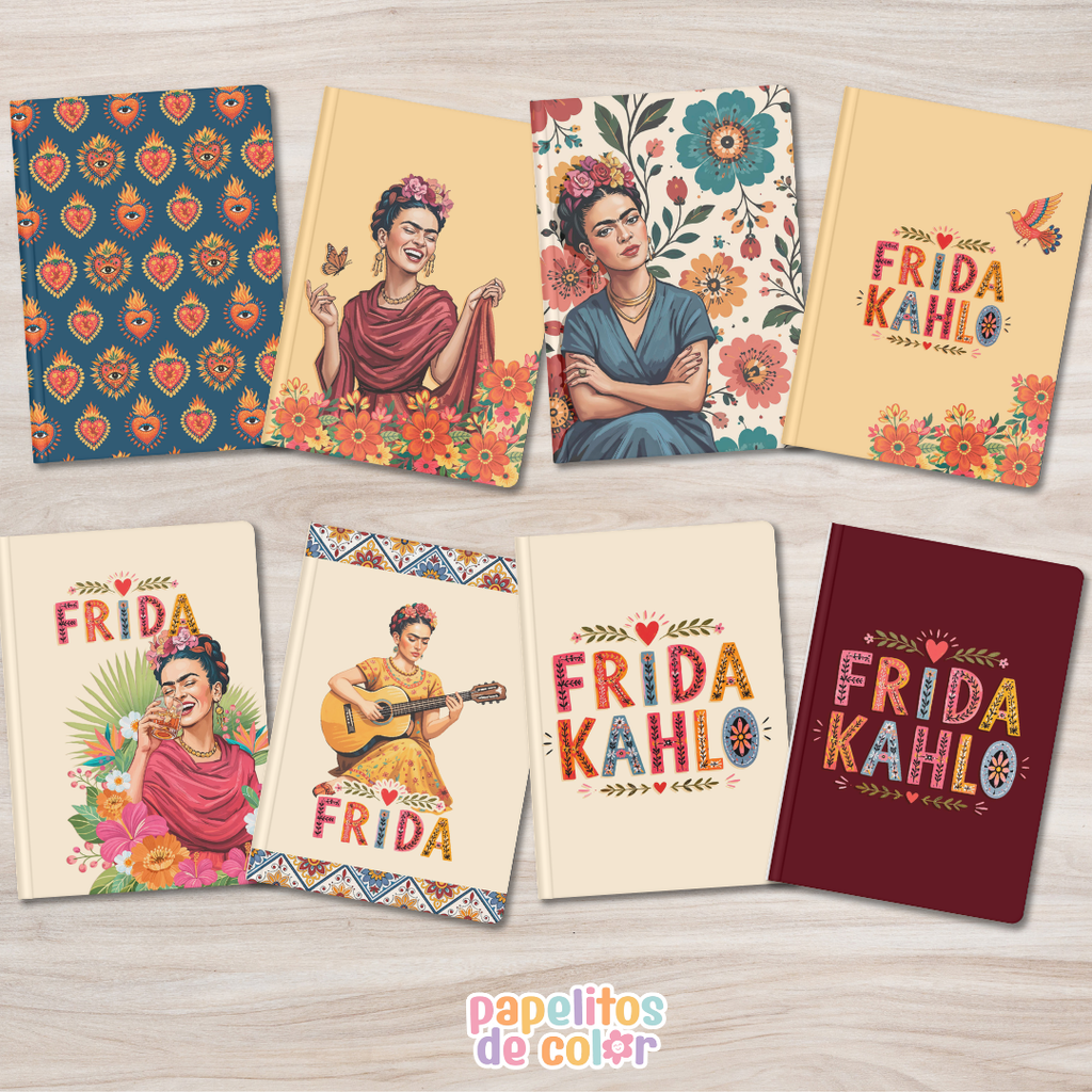 🌸🖍️ Abrochaditos Frida – Colección de Tapas e Interiores ✨📚