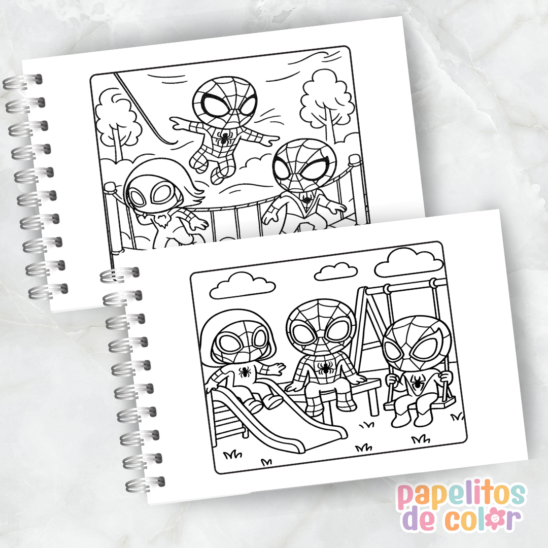 ❤️🕷️ Libro para pintar Spidey 🕷️❤️