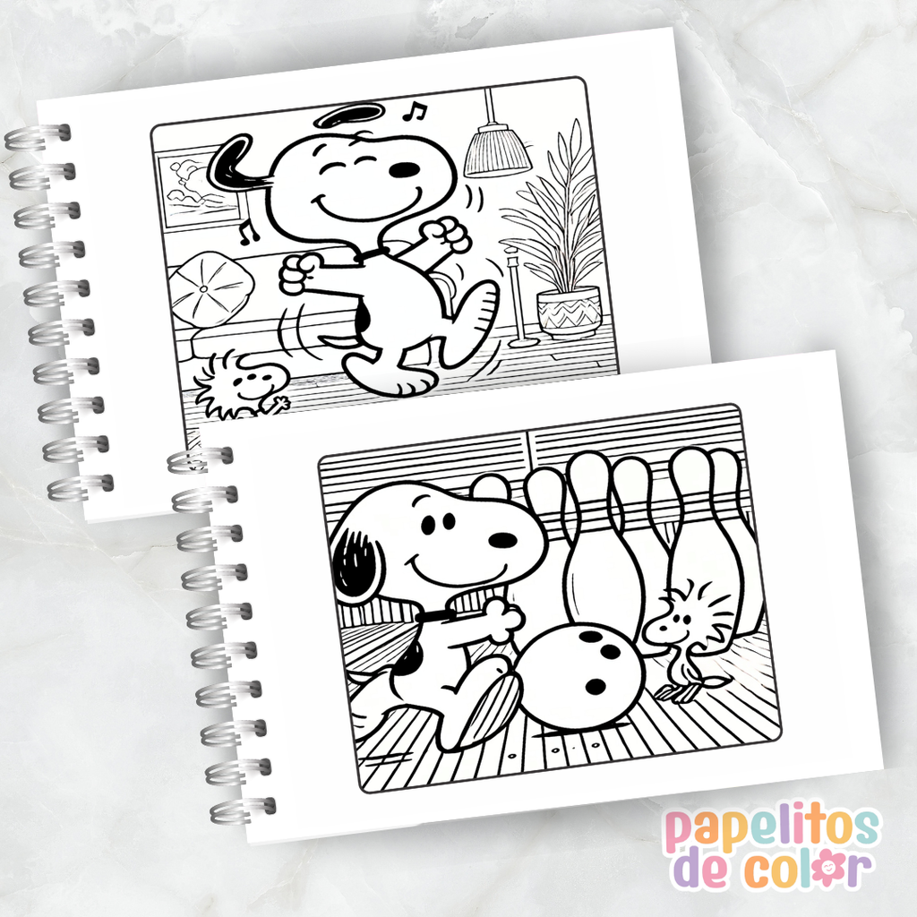 🐶✨ Libro para Pintar Snoopy 🎨💖