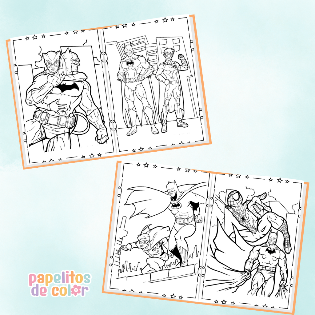 🦇 Libritos para Colorear A6 – Batman (Abrochados)