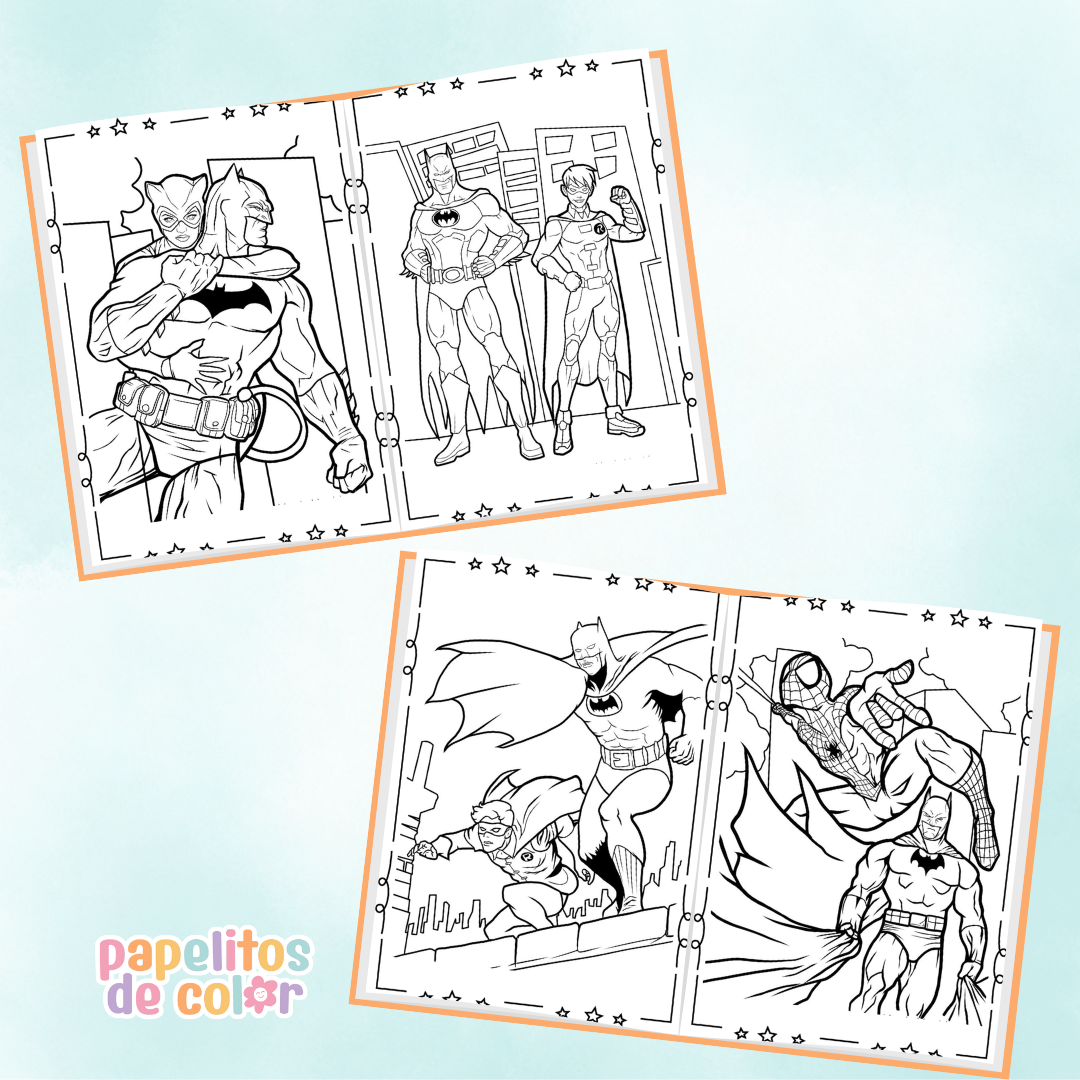 🦇 Libritos para Colorear A6 – Batman (Abrochados)