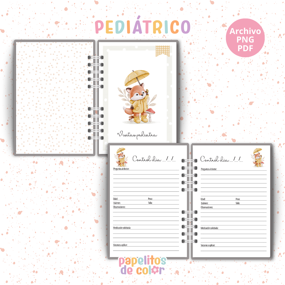 🦊 Cuaderno Pediátrico - Zorrita💕