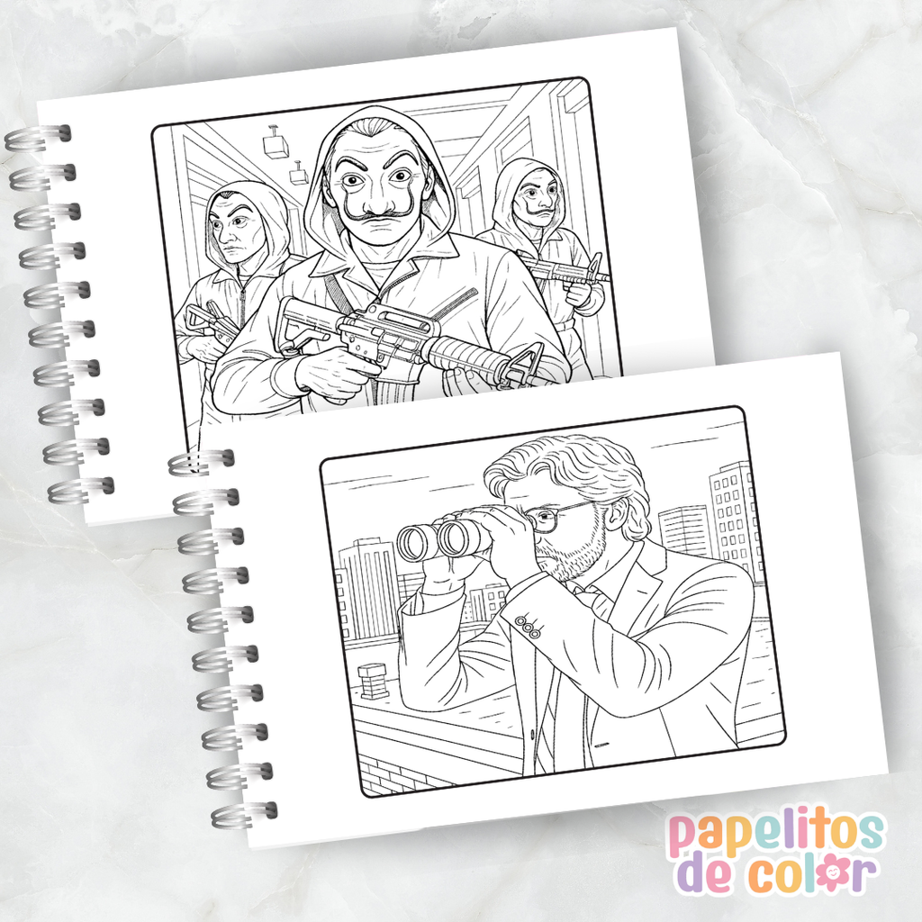 ❤️💰 Libro para pintar La Casa de Papel 💰❤️