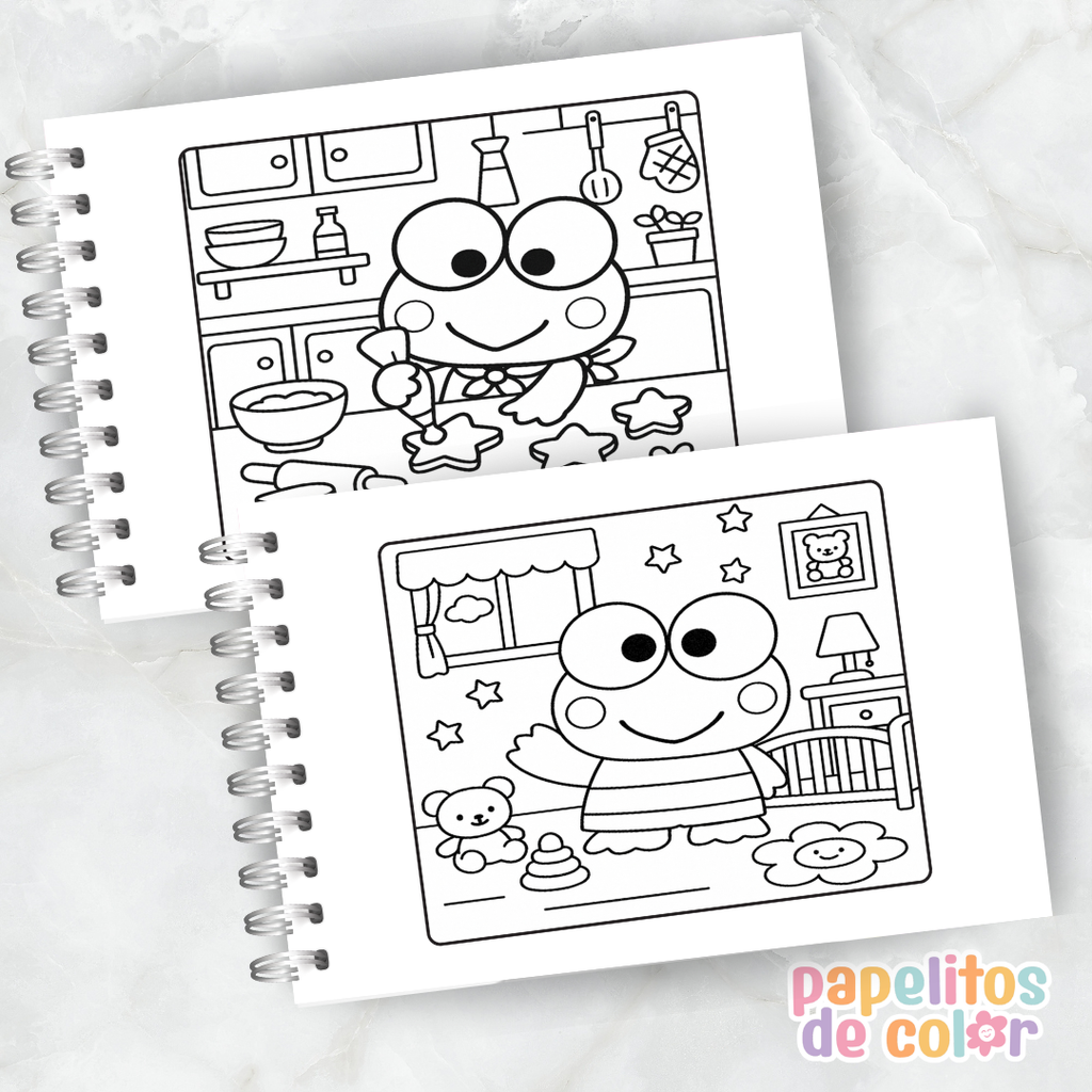 🐸✨ Libro para pintar Keroppi ✨🐸