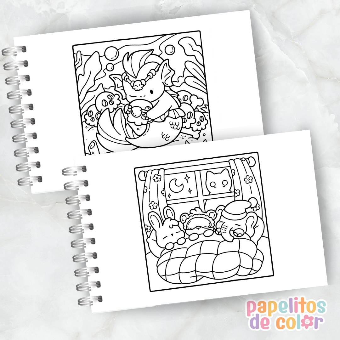 👻🖤 Cuaderno para pintar Spooky Moments ✨🎨