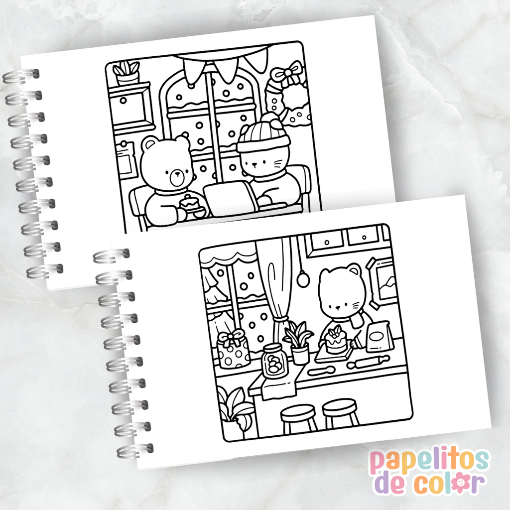 🎄✨ Cuaderno para pintar Christmas Cozy Vibes ✨🎄