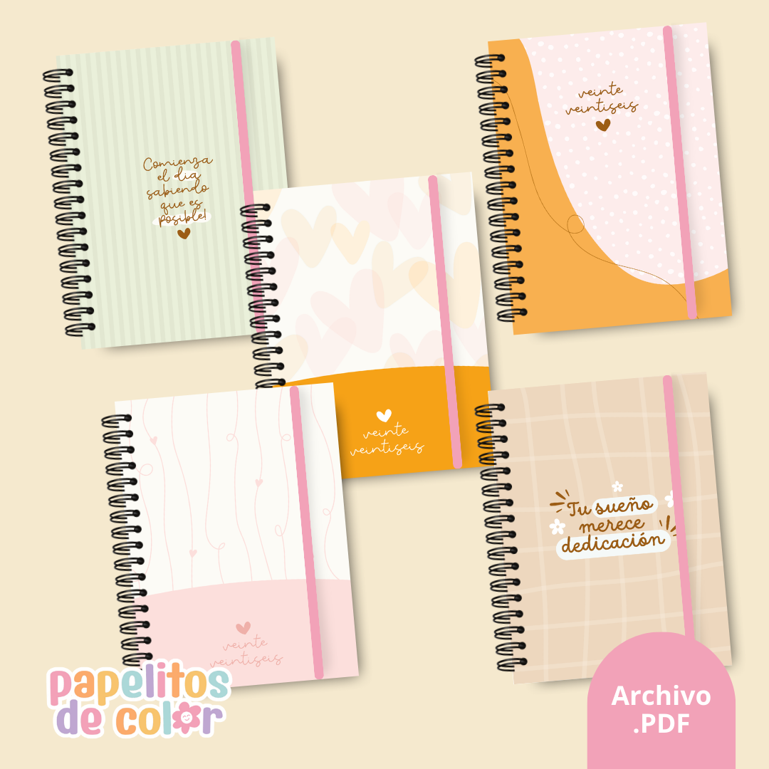 Pack 25 Portadas Agendas – Kit 9