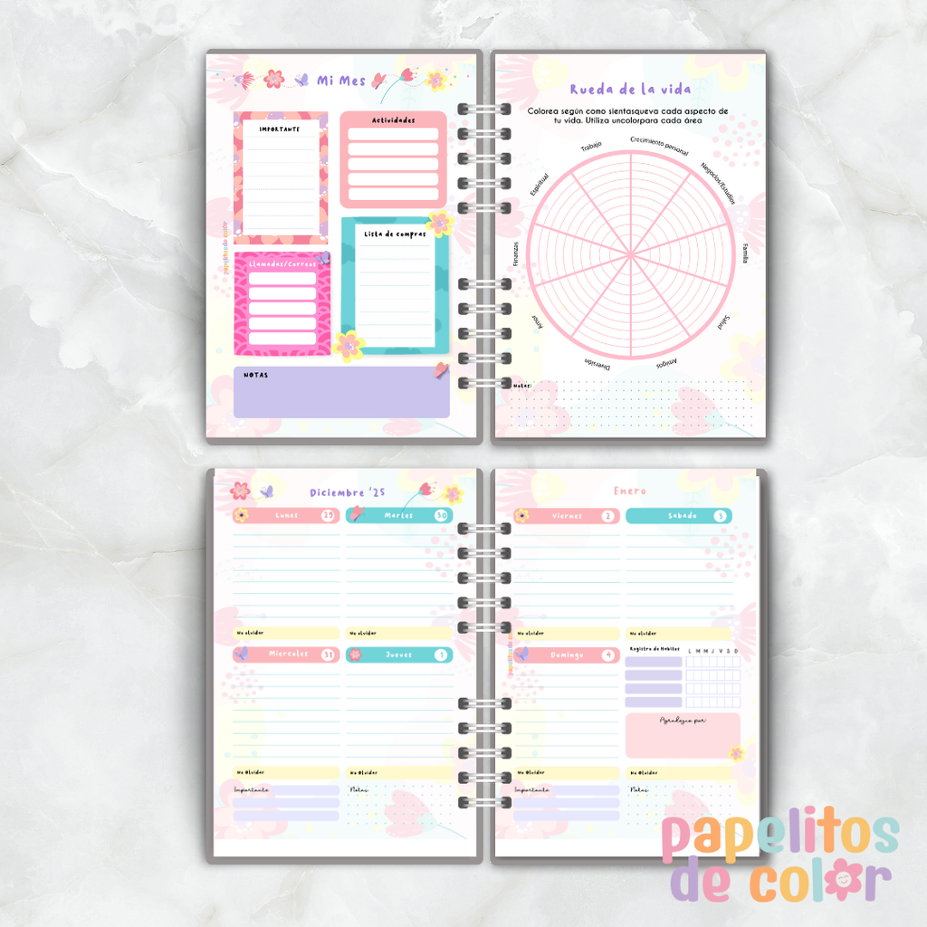 Agenda Planner Floral 2026 🌸✨