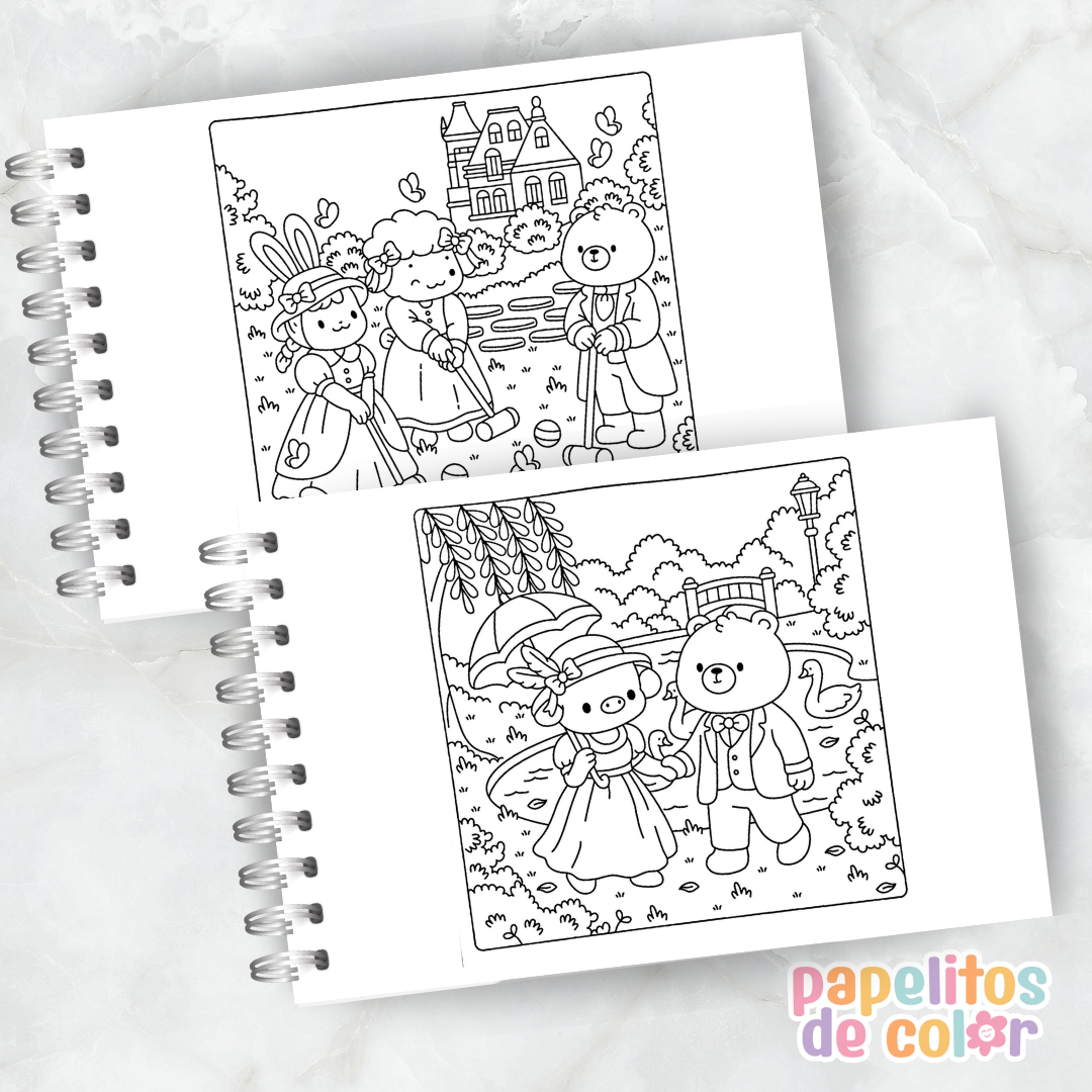 💕🎨 Libro para Pintar Regency Cuties Valentines ✨