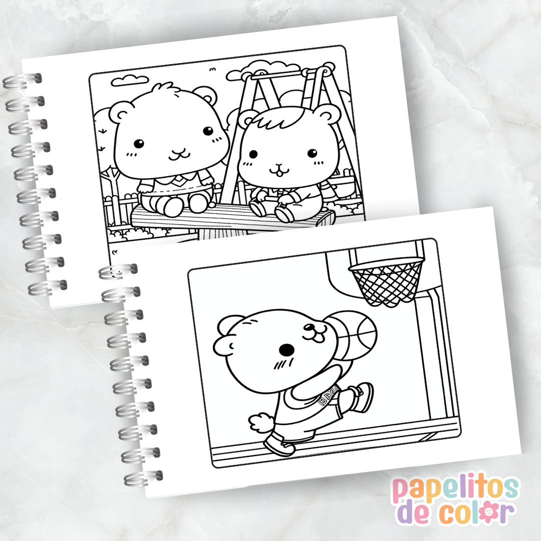 🎨 Libro para Pintar de Capibaras Vol. 4 🦫🌸✨