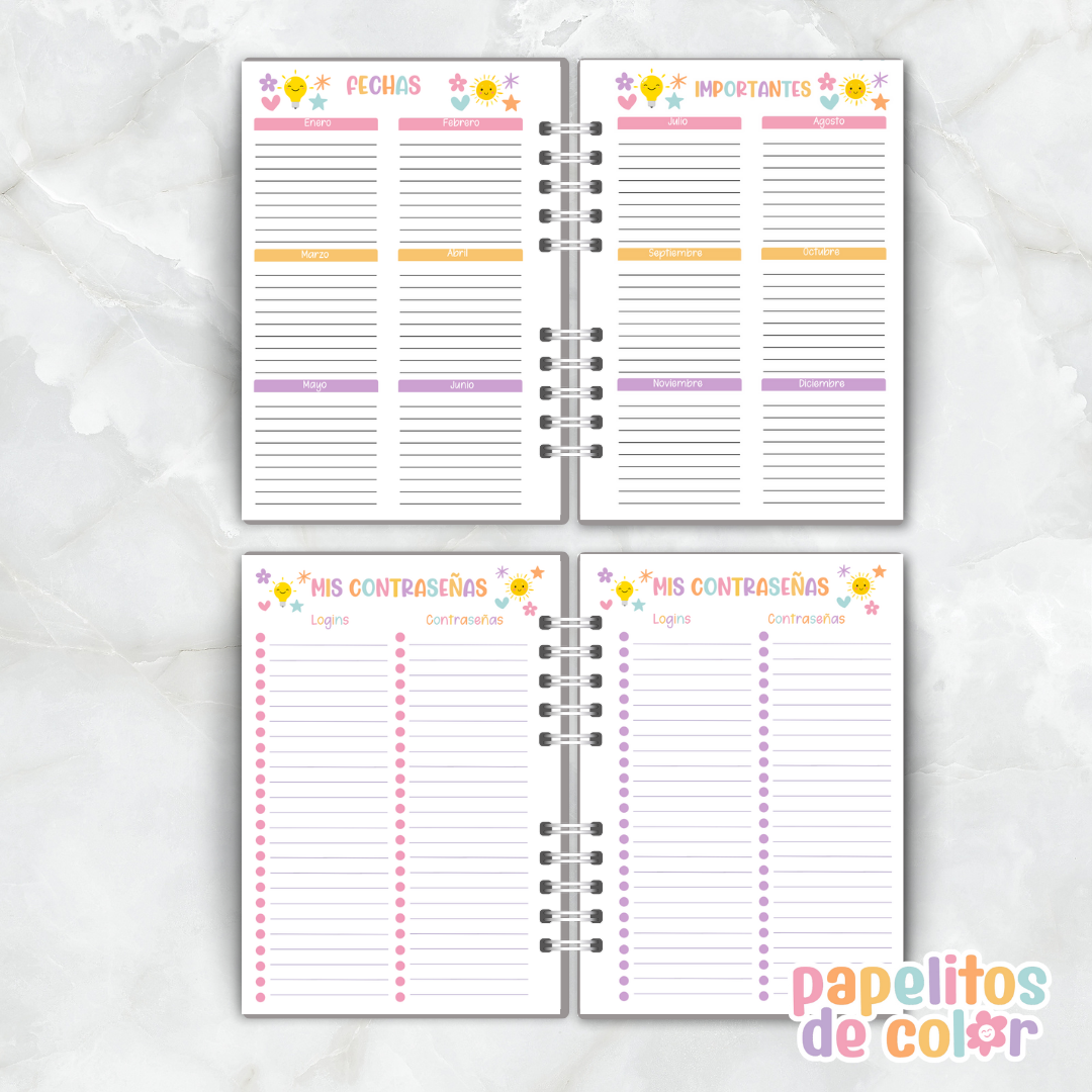 🩷Agenda Perpetua - Papelitos⭐