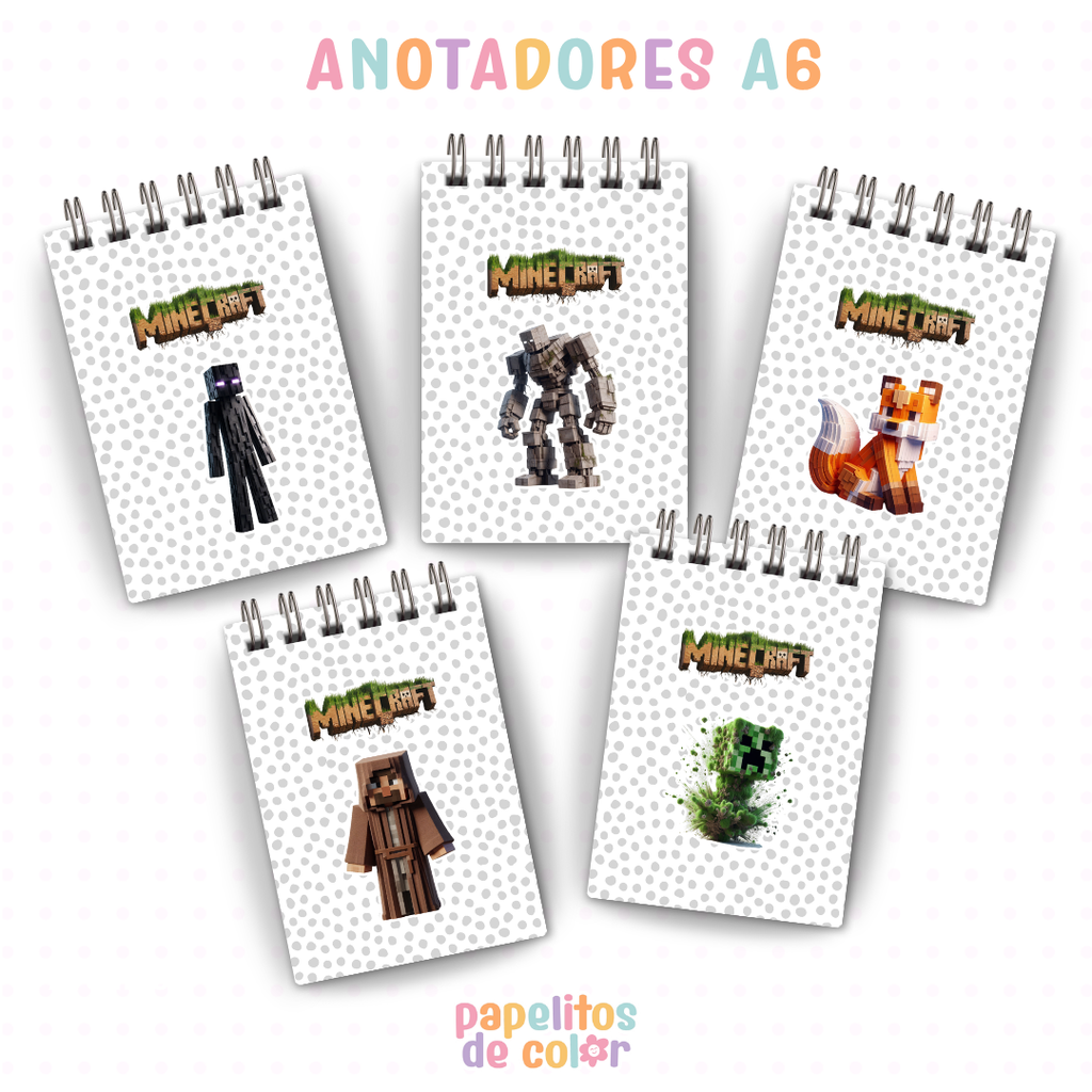🟩🔥 Cuadernos y anotadores Minecraft Vol.3 🔥🟩
