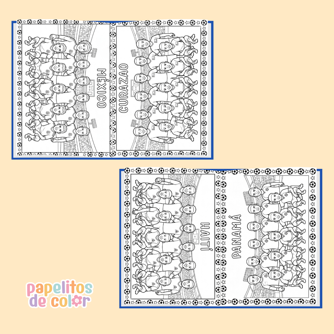 ⚽🎨 Libro para Colorear Equipos – Mundial 2026 🌍✨