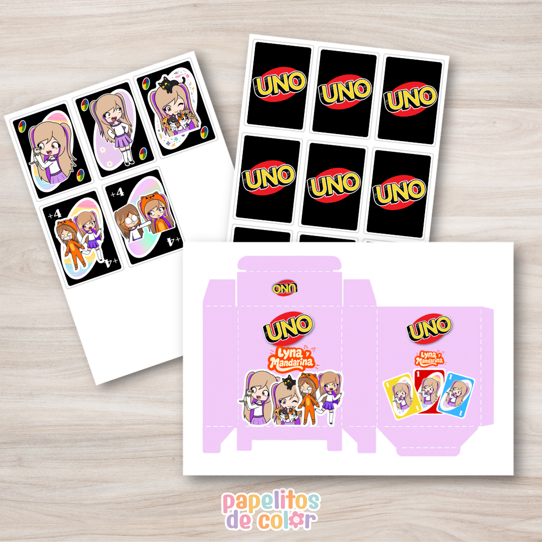 🃏 Cartas UNO Versión Lyna y Mandarina 🍊💖