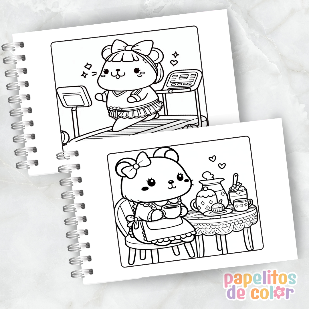 🎨 Libro para Pintar de Capy Lovers 🦫💖✨
